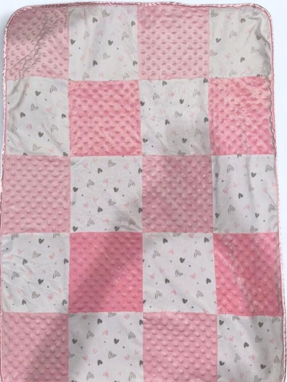 Pink & White Baby Blanket